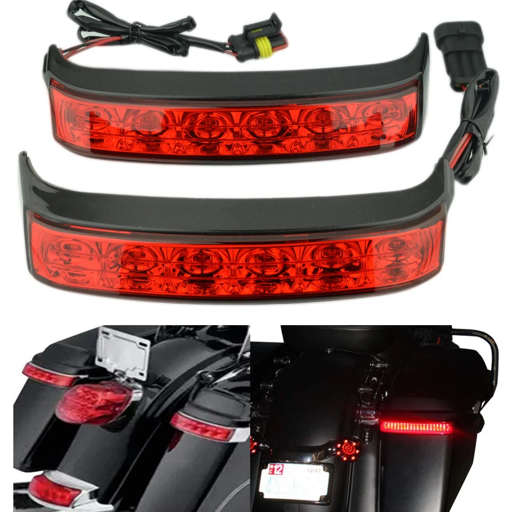 

Saddle Bag Luggage Tail Turn Signal Light Running Lamp For Harley Touring Road King FLHR 2014-2018 CVO Limited FLHTKSE 2019