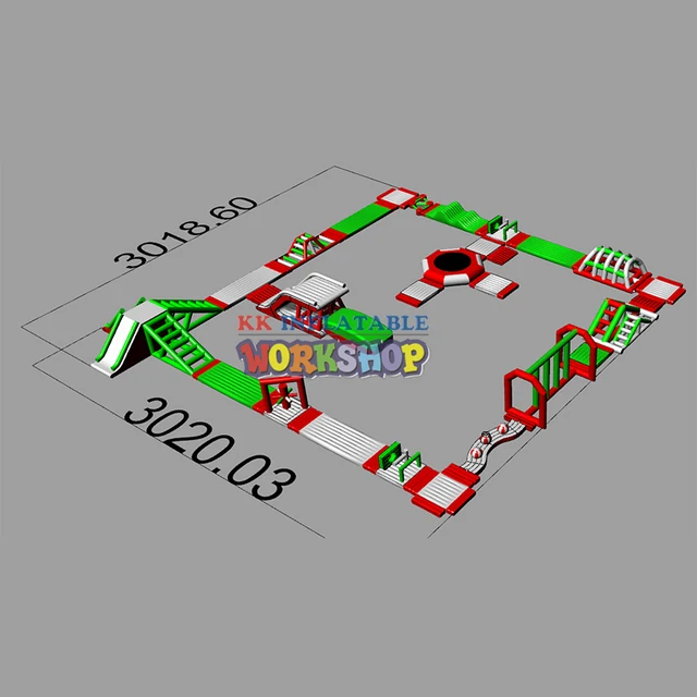 Floating Project Summer Aqua Trampoline Water Play Amusement Park Inflatable Water Equipment Obstacle Course Parks Prices 1