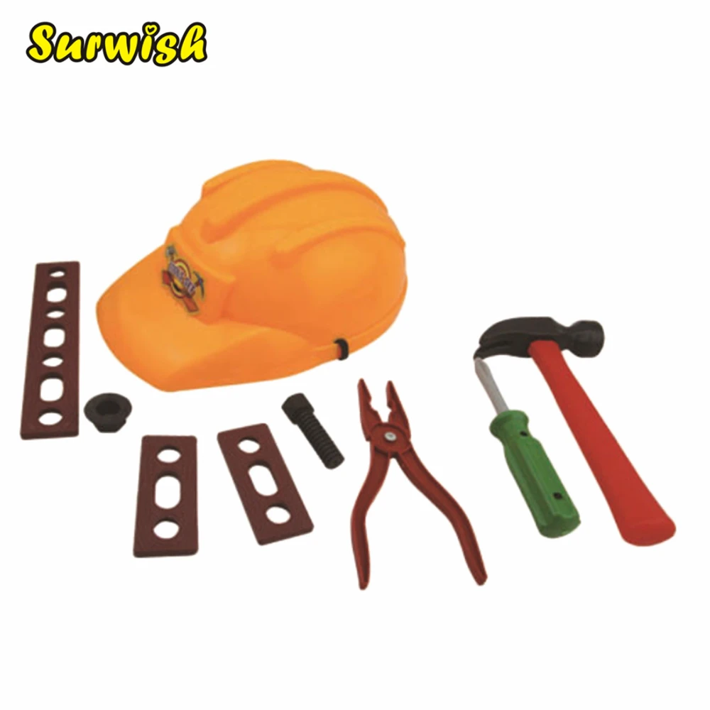 Surwish Construction Worker Role Play Boys Toy Hat Hammer Screwdriver