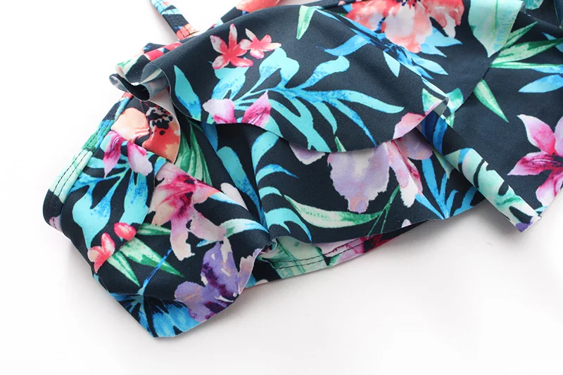 CTS Ruffles Printed Swimwear Women Bikini Set 2 Pieces High Waist Beach Suit Swimsuit Biquini Sexy Backless Girls Bikinis Women (19)