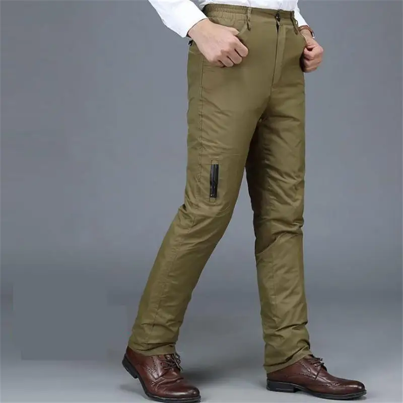 

Man Winter Plus Size 100% White Duck Down Pants Male Oversized Thick Down Trousers Male Warm Down Capris Men Pantalones Abajo