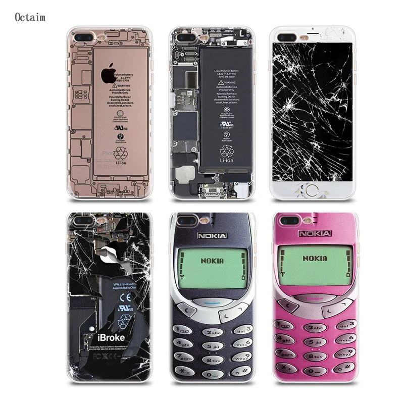 

Funny Soft TPU Case For iPhone XR X XS MAX 6 6S 7 8 Plus Camera Phone Battery Screen Clear For Creative Cases Silicone Cover