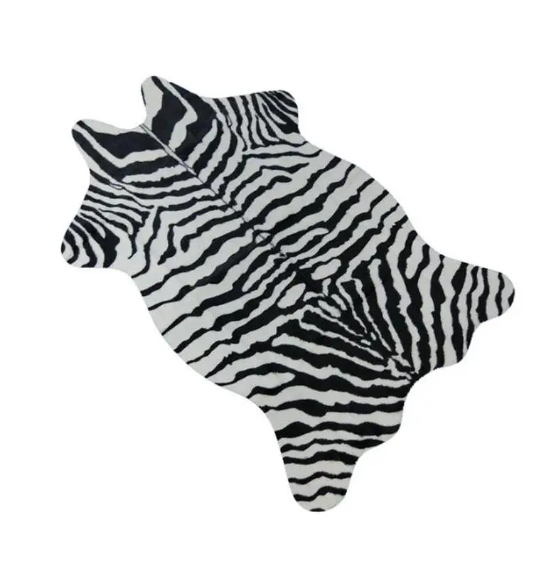 Креативные коврики с 3D принтом зебры/коровы для гостиной, Противоскользящие коврики с милыми животными, коврики для комнаты, коврик для двери - Цвет: Zebra