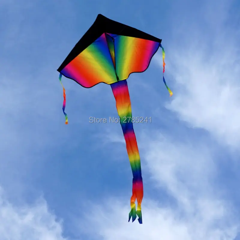 Hot sale 44 inch Rainbow delta Kite Outdoor fun sports children's kite