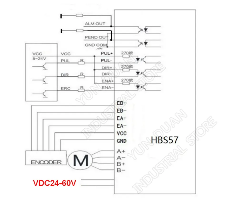 57MM Nema23 Closed Loop Stepper Motor Driver 2.2N.m 315Oz-in Hybird Encoder Easy Servo Motor Driver Kit