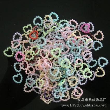 

1000pcs/lot hot sell flat back plastic ABS colorful love shape 10mm Girls Hair Bow Center Making Boys Crafts DIY
