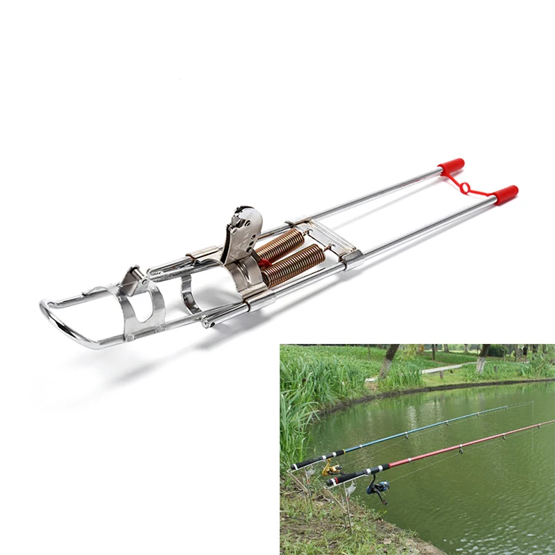 

High Strength Automatic Upgraded Double Spring Thickened Steel Automatic Fishing Pole Holder Fishing Tool