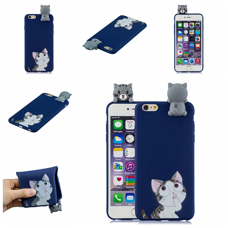 3D милый мультипликация силиконовый чехол айфона айон афон айфон iphone 6 plus/iphone 6s plus