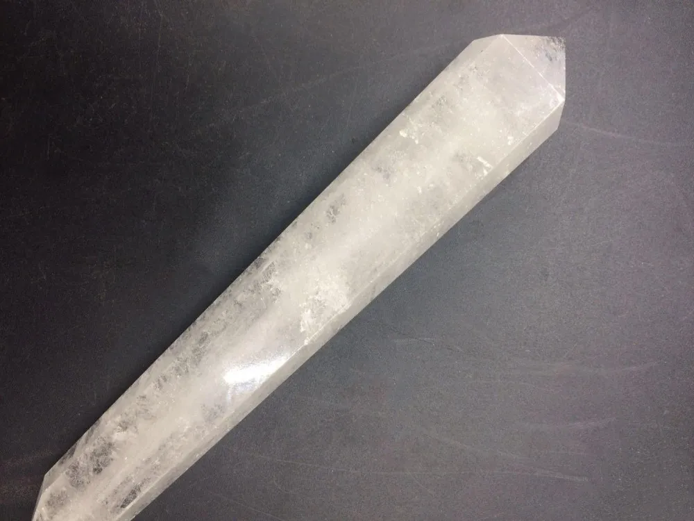 Natural quartz clear white stone Crystal overlong Smoking Pipe strainer quartz stone tobacco pipe healing wand point (3)