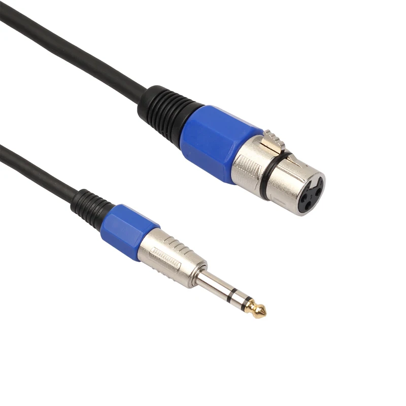 Mayitr 30cm 3Pin XLR Cable Professional BK2014KF 3-PIN XLR Female to 1/4" 6.35mm Male Plug Stereo Microphone Adapter Cable Cord