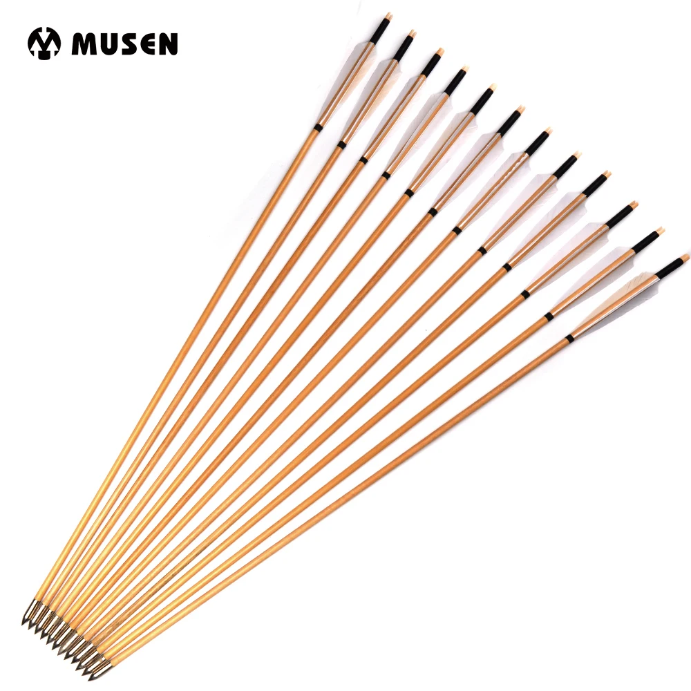 6/12/24 шт. деревянные стрелы с белыми перьями 31 45 дюйма|wood arrows|arrow arrowsarrow 24pcs |