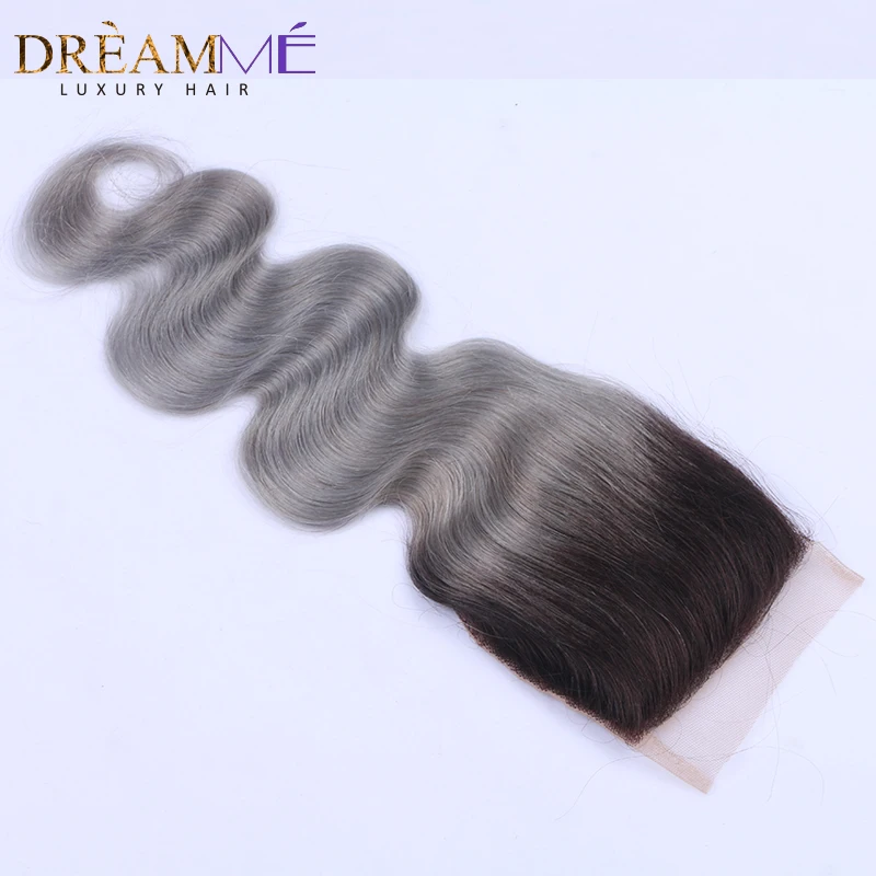 1b green human hair lace closure (6)