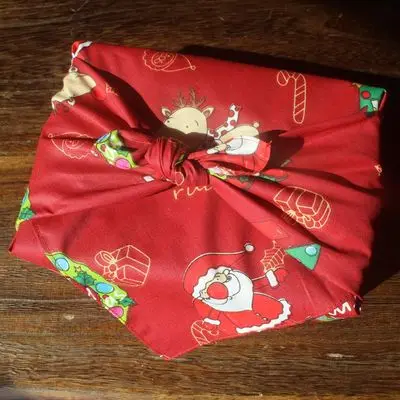 Рождественские узоры обертывание ткань furoshiki подарочная упаковка хлопок /мультфильм печатных 50 см/много использования - Цвет: 1