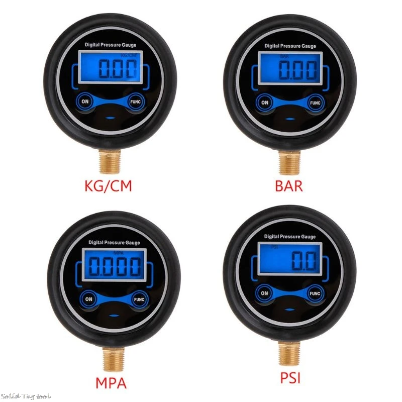 0-200PSI lcd цифровой датчик давления в шинах для автомобилей и мотоциклов, воздушный PSI метр 1/" NPT