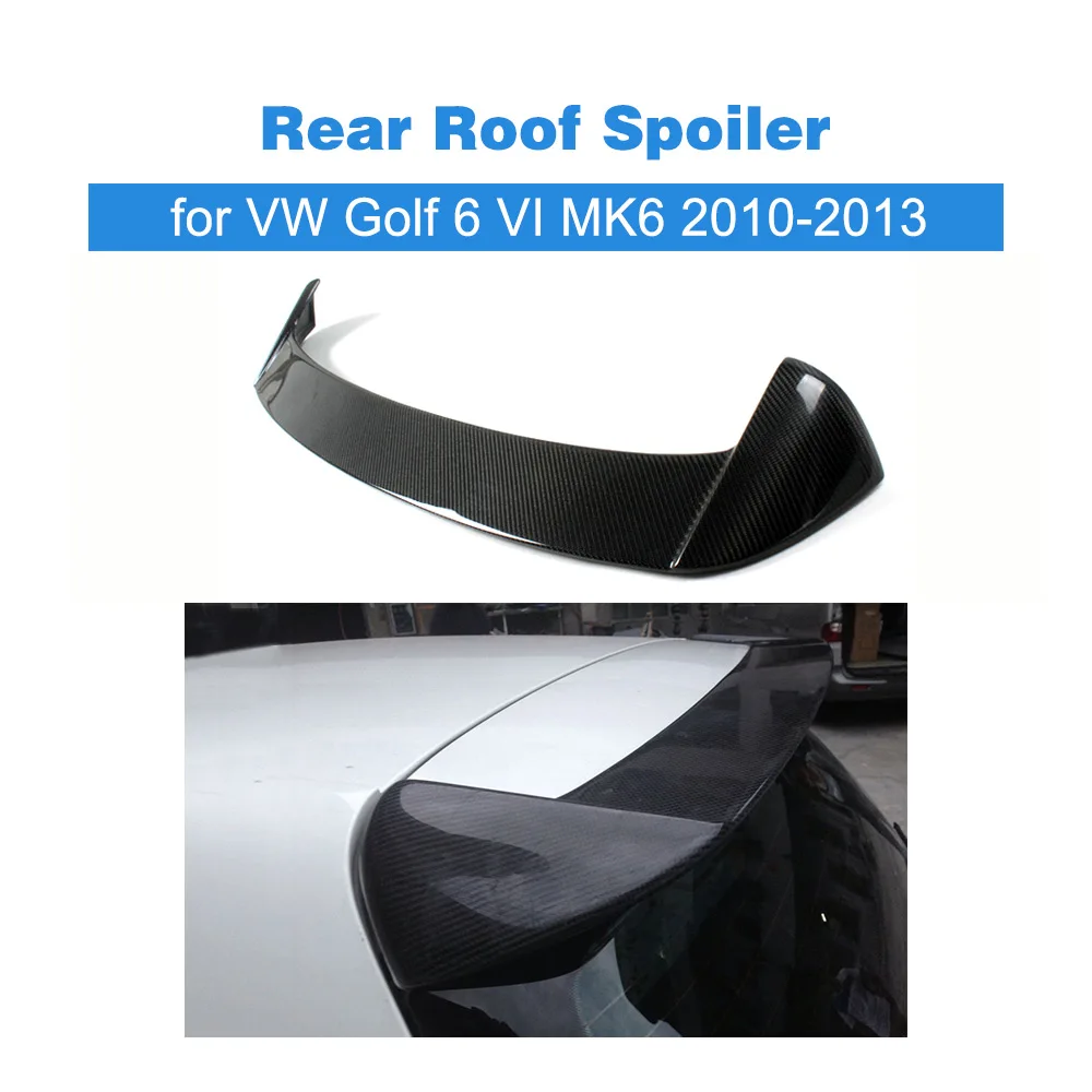 Автомобильный задний спойлер на крыше, окно, крыло для губ для Volkswagen VW Golf 6 VI MK6 2010-2013, углеродное волокно/FRP Неокрашенный