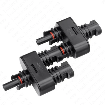 

5 Pairs/Lot TUV Approval waterproof IP67 Solar PV Parallel T-Branch Splitter Solar Panel Cable PV 2to1 Branch Connector LJ0144