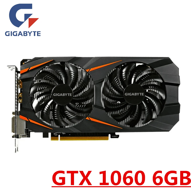 Видеокарты GIGABYTE GTX 1060 6 Гб видеокарта GPU карта для nVIDIA Geforce оригинальная видеокарта GTX1060 6 ГБ 192Bit HDMI PCI-E X16