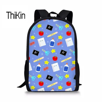 

THIKIN Children's Cartoon Schoolbag For Boys Girls Back to School Cute Large Bag Kids Casual Bookbag Women Kawaii Print Daypack