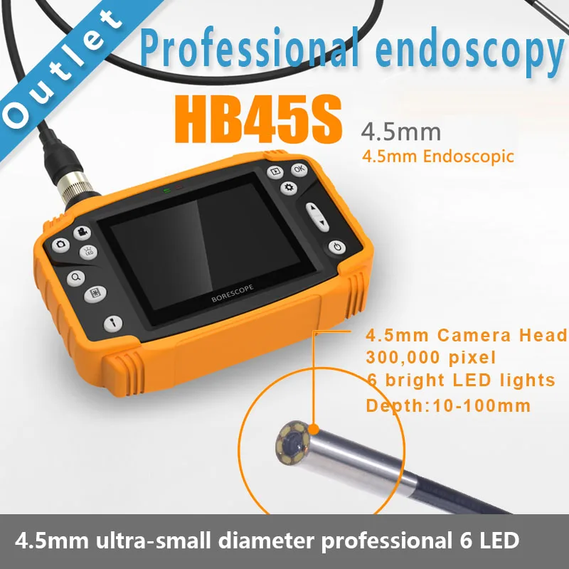 Smartfly hb45s 4.5 мм 1 м 3.5 "ЖК-дисплей эндоскопа бороскоп змея инспекции DVR техосмотра трубопровода