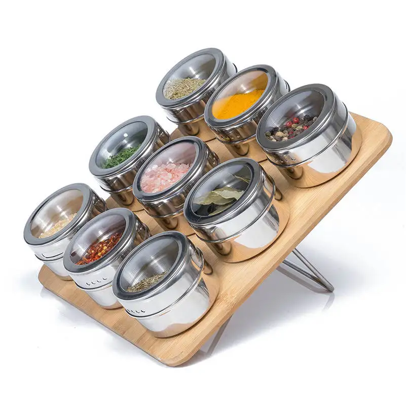 Magnetic Spice Rack Stainless Steel Magnetic Spice Rack Shaped Spice Rack Stainless Steel Jar
