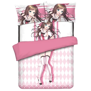 Anime YouTuber A.I. Channel A.I Games Bedding Sets AI Kizuna AI Cosplay Pink Comforter Set Bed Flat Sheet Quilt Cover Pillowcase Anime YouTuber A.I. Channel A.I Games Bedding Sets AI Kizuna AI Cosplay Pink Comforter Set Bed Flat Sheet Quilt Cover Pillowcase