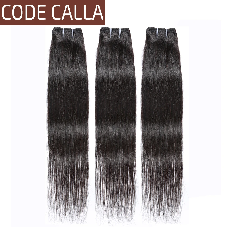 

Code Calla Peruvian 100% Unprocessed Straight Pre-Colored Raw Virgin Human Hair Extensions 50g/PC Bundles Natural Black Color