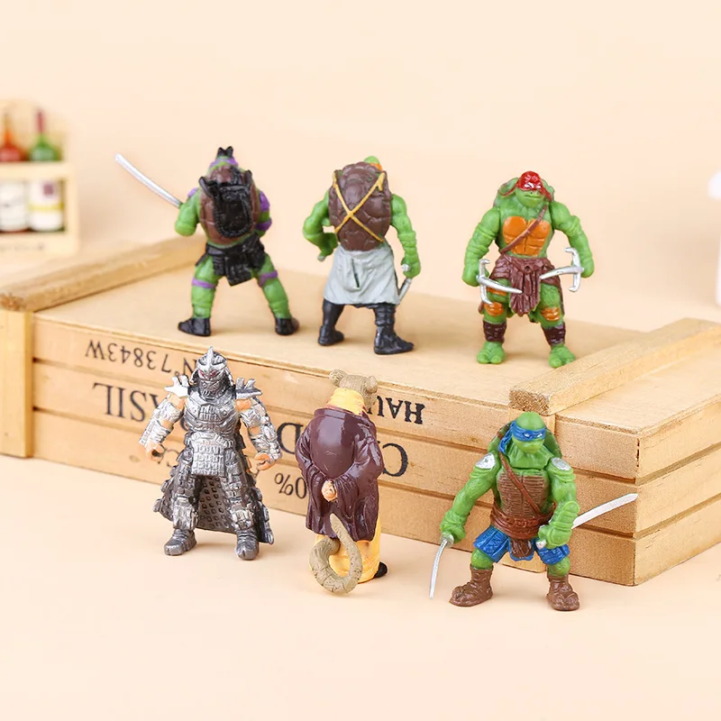 

Anime toy model Action Figure Toy Leonardo Raphael Michelangelo Donatello Cartoon Digital Collection Child boy toy 6PCS/SET