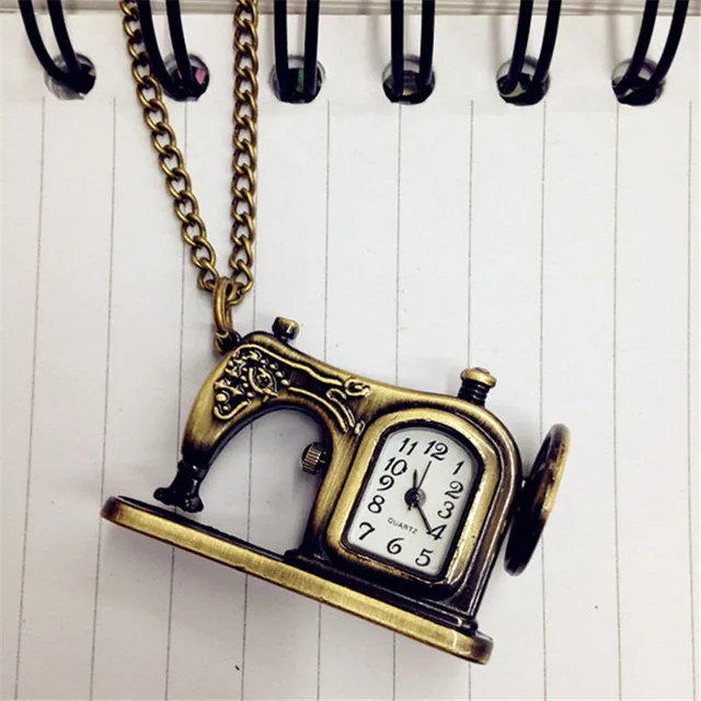 Womens Quartz Pocket Watch 1 PC Vintage Watch Necklace Sewing Machines Retro All Womens Quartz Pocket Watch 1 PC Vintage Watch Necklace Sewing Machines Retro All