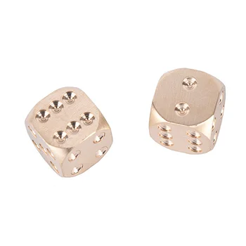 

Gold Brass Solid Dice Manual Grinding Bar Creative Dice Toys Game Entertainment Accessories 13mm