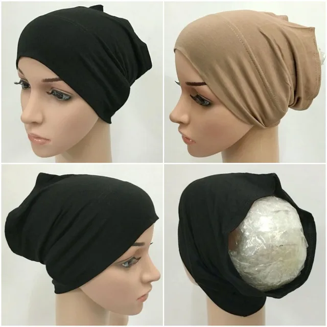 Fashion Modal Cotton Cotton Muslim Inner Hijab Tube Caps Islamic
