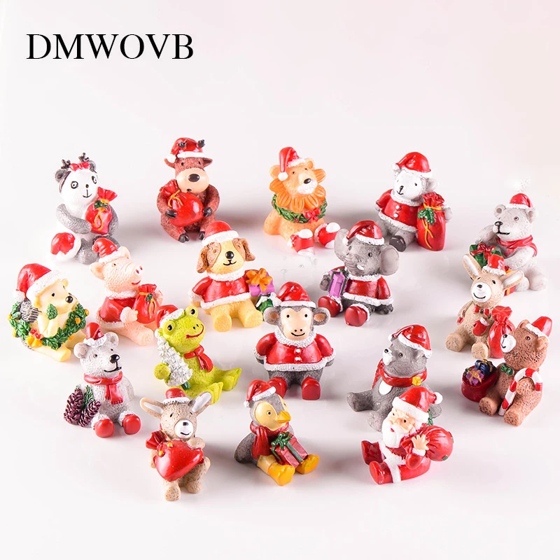 

1Pcs Christmas units old house model hut small statue figurine crafts Russia figure ornament miniatures garden decoration DIY