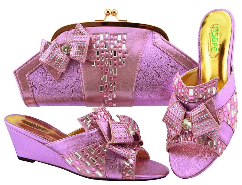 

2018 New Summer Italy Womens Shoes Heels High Heels Shoes for Women Matching Shoes and Bag Set
