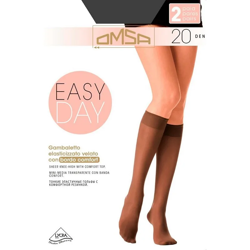 Гольфы женские Omsa GAMB. EASY DAY 20 (2 пары)|Носки| |