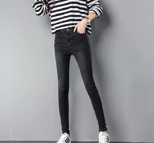 2018 High Waist Jeans Cotton Woman Pantalon Femme Skinny