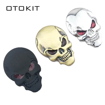

Motorcycle Decal Logo Badge 3D Skull Sticker Zinc Alloy Metal Auto Emblem for The Whole Body QX80 FX35 G25 Q70 Qx60 Car Styling