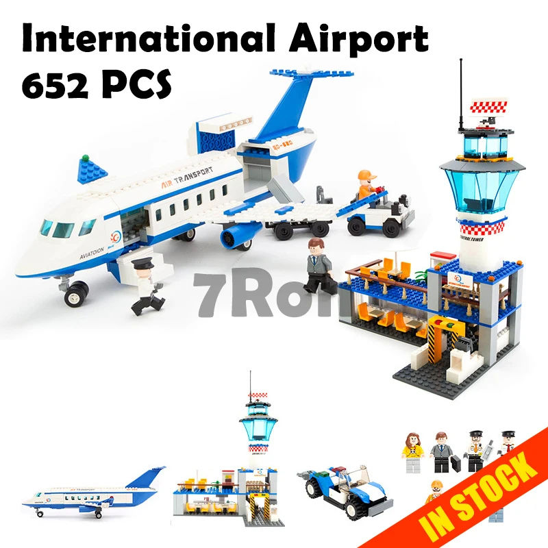 

Model building toys hobbies 8912 Compatible With lego Blocks City International Airport Blocks 652pcs Educational DIY Bricks K