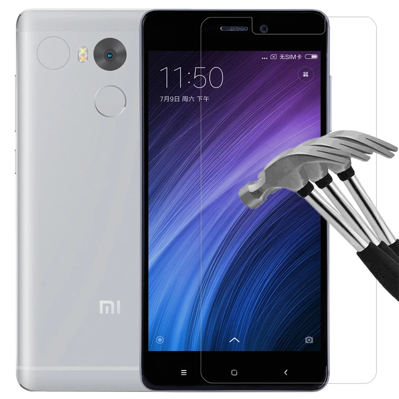 Tempered Glass For Xiaomi Redmi 4 Mobile Phone 5.0 Inch High Quality Safety 0.26mm 9H Hardness Screen Protector HP01 | Мобильные
