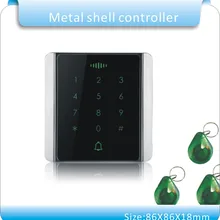 Новейшие Металлический корпус с сенсорным Контроля Доступа Клавиатуры Rfid ID/EM и Пароль Клавиатуры Контроллер Доступа с 10 шт. Нефрита стиль брелки