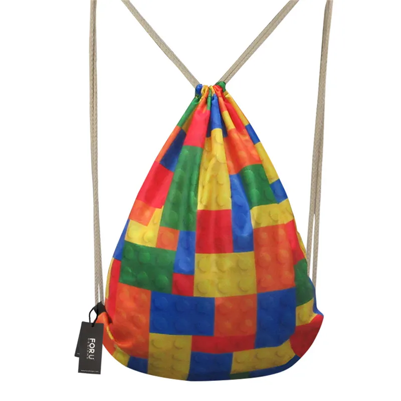 FORUDESIGNS 3D печати волк рюкзак Drawstring сумка для Для мужчин Sack пляжа путешествия открытый Торговый хранения посылка сумка Студенты