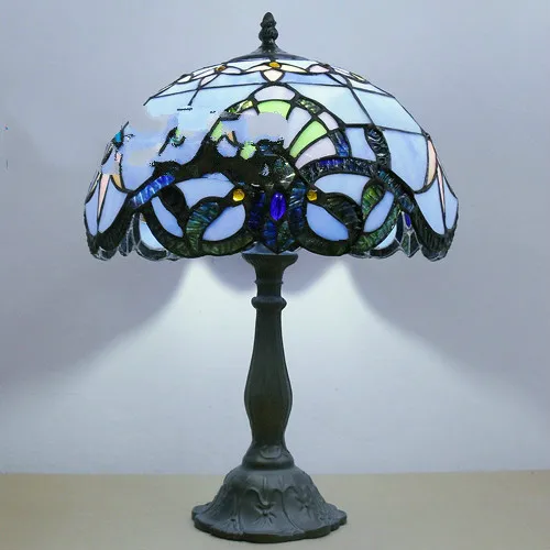 

Tiffany table lamp baroque luminaire bedroom bedside lamp study light multicolour glass fashion lighting