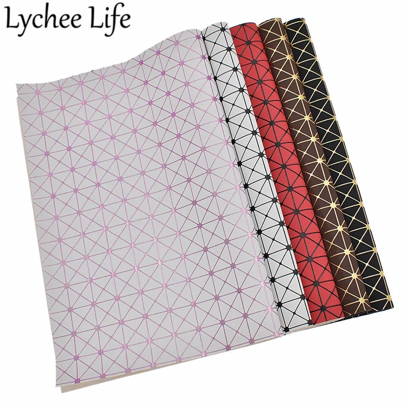 Lychee Life A4 тисненая кожа ткань 29x21 см плед PU ткань DIY ручной работы швейная одежда аксессуары поставки