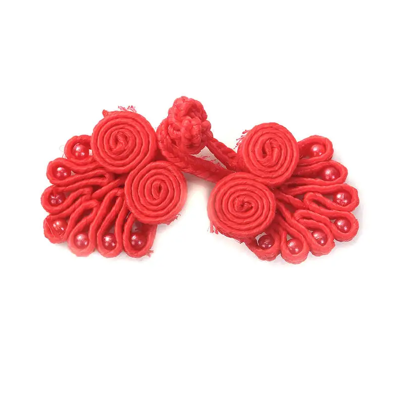 DoreenBeads 1 пара китайские лягушки пуговицы цветы с бусинами кнопки узлом Cheongsam Tang