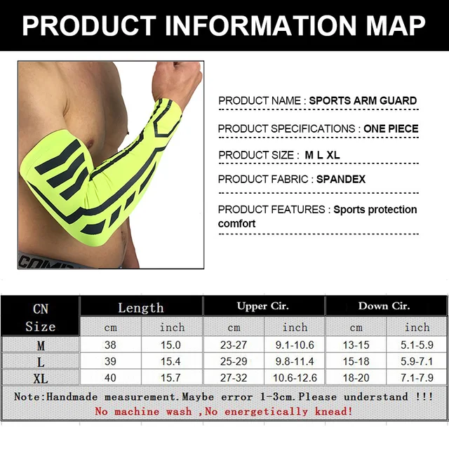 1 PCS High Elastic Arm Sleeves Brace For Basketball Compression Cycling Volleyball Arm Warmers Anti-Slip Running Sleeves Cover 6