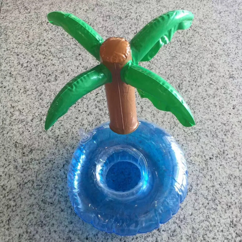 1pcs Coconut Tree Drink Holder Float Toy Swimming Pool Rafts Inflatable Floating Summer Beach Party Kids Phone cup Holders
