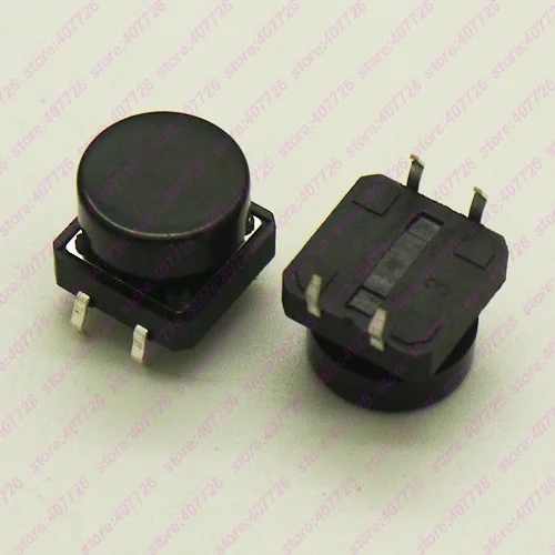 10 шт. 12X12 мм H = 9,8 мм с круглым колпачком мгновенная тактильная Кнопка 4PIN SMT/DIP тактовый переключатель кнопочный переключатель микроклавишная кнопка