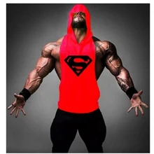 2018 Brand Bodybuilding stringer tank top Superman Gyms hoodie t shirt men Fitness Vest Singlet sportswear workout tank tops