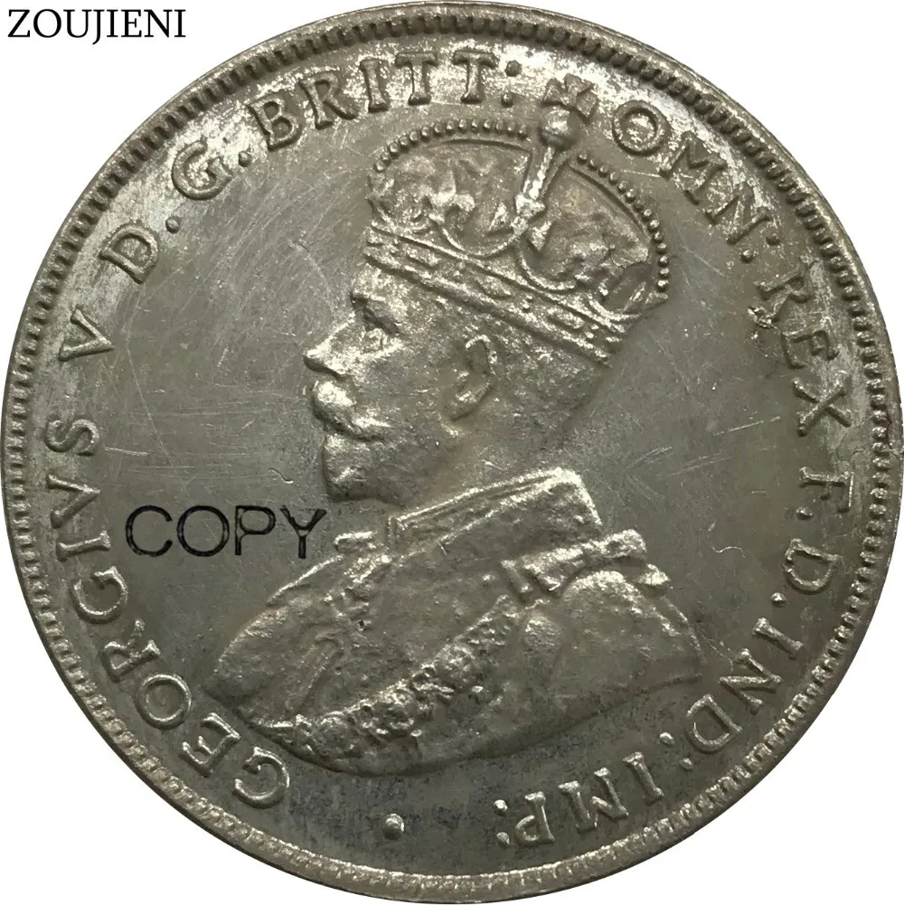 Австралия Джордж V один 1 Флорин два шиллинга 1911 год Cuproickel посеребренные копии
