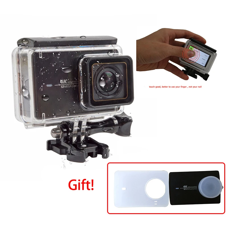 

Tekcam 40m Touchable Waterproof Case Housing with Touching Backdoor silicone case For Xiaomi Yi 2 4K yi 4k plus accessories