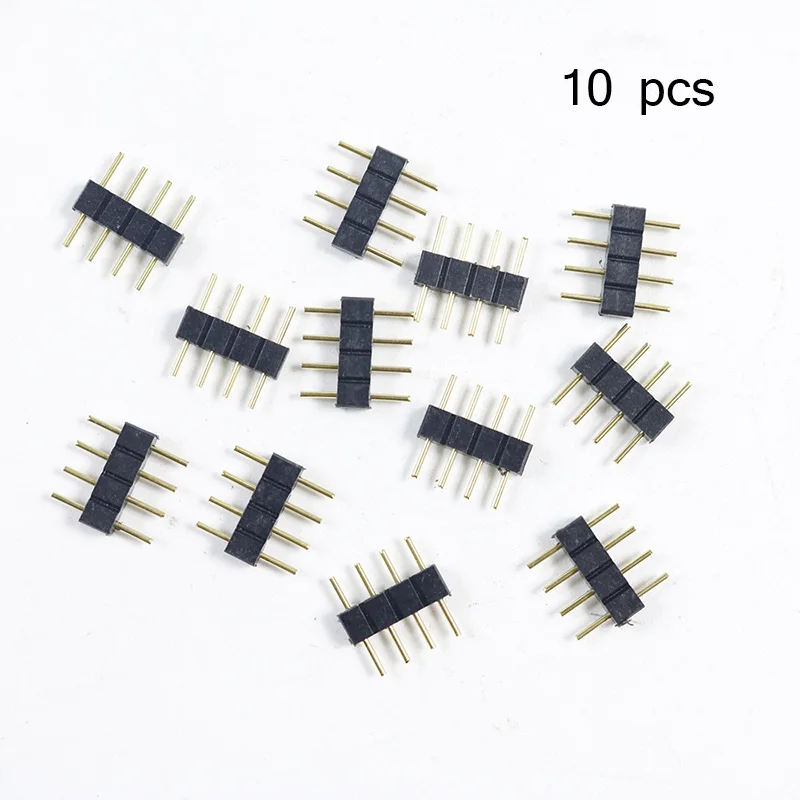 

10PCS 4pin RGB needle Conncetor for RGB led strip 5050 2835 3528 4pin RGB led connector