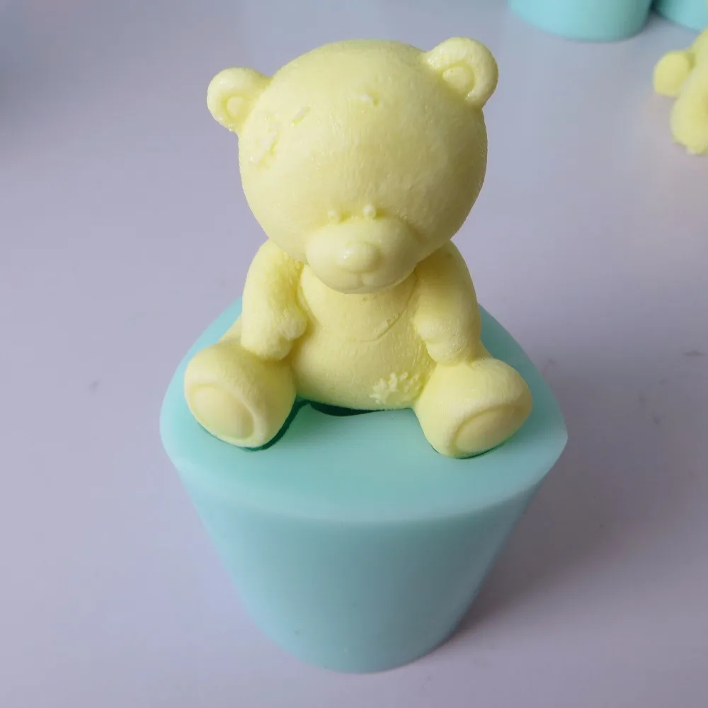 PRZY 3d плюшевая силиконовая форма Медведь для помадки полимерные глиняные формы